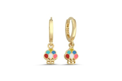 Renga Renk Balon Çocuk Küpe