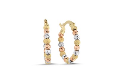 Dorika Toplu Orta Boy Küpe (2,2x2,2 cm 2 mm)