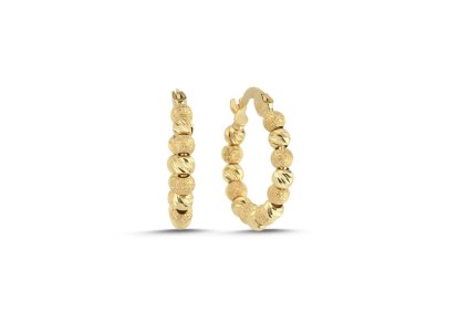 Dorika Tasarım Kalemli Halka Küpe