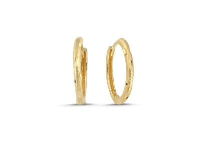 Sade Kalemli Halka Küpe