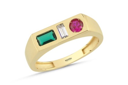 Renkli Taşlı Yüzük