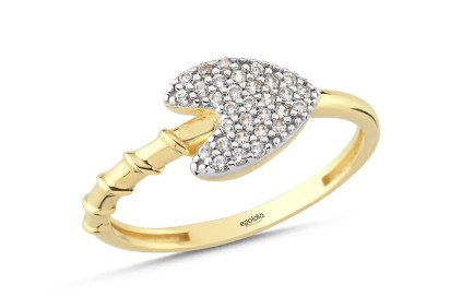 Kalp Taşlı Yüzük