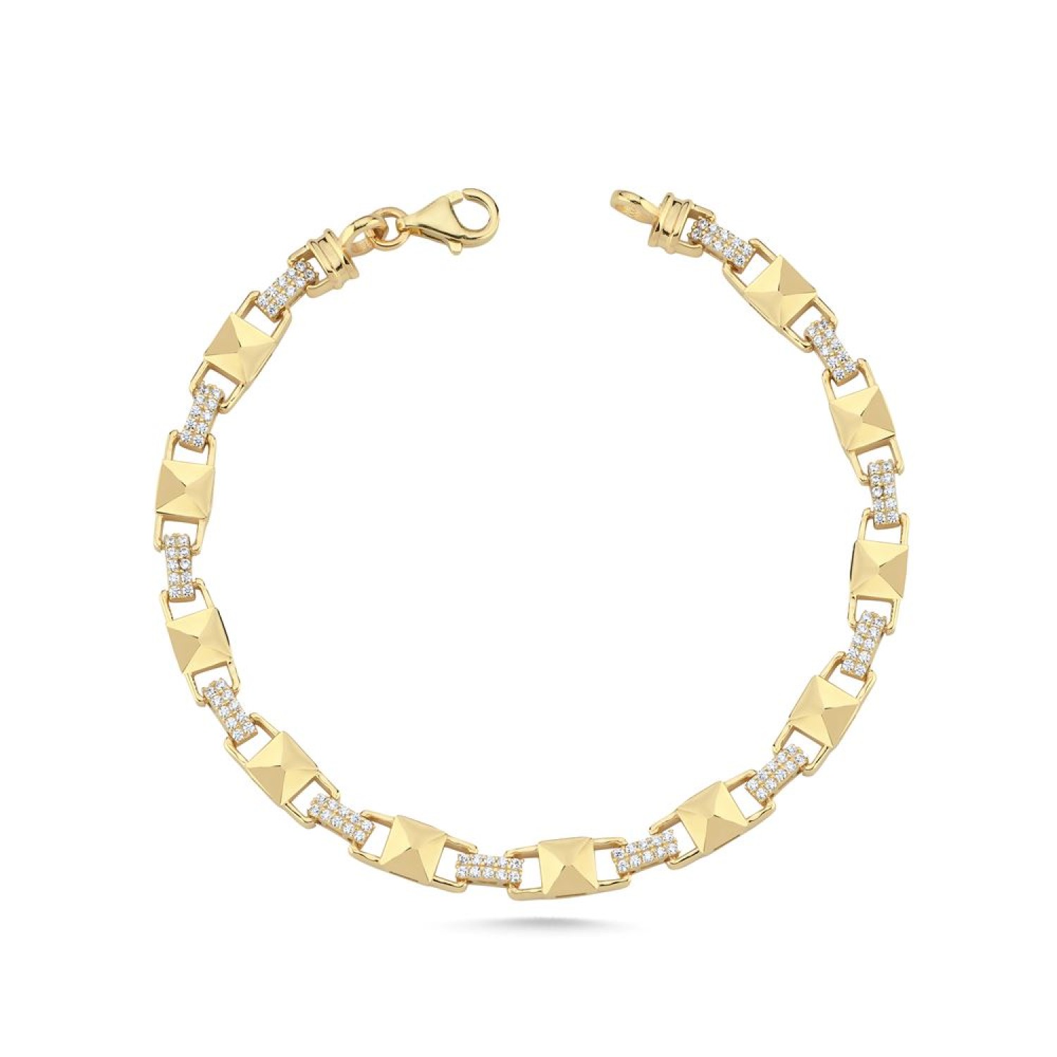 Kare Primaz Tasarım Taşlı Bileklik