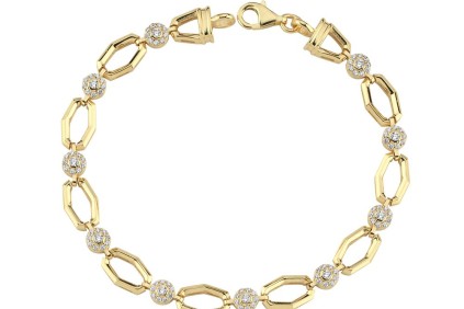 Çiçek Tasarım Taşlı Geometik Taşlı Bileklik