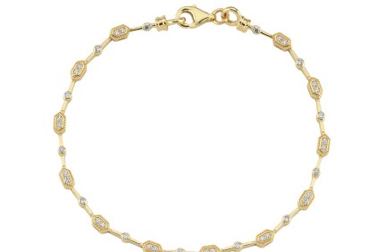 Altıgen Ve Nokta Tasarım Taşlı Bileklik