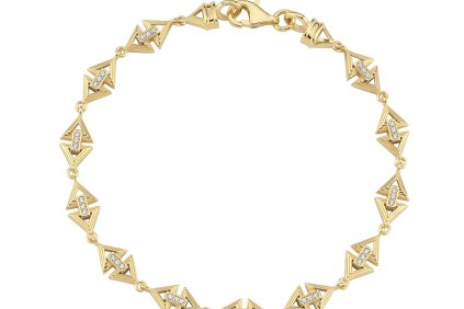 Üçgen Geçmeli Taşlı Bileklik