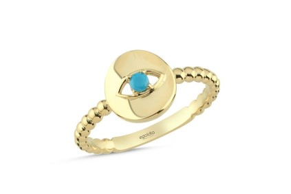 Firuze Taşlı Plaka Yüzük