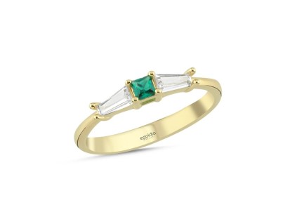 Baget Ve Renkli Taşlı Yüzük