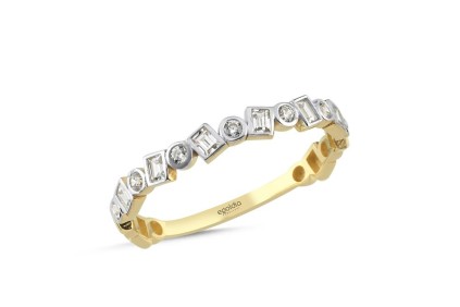 Oval Kare Baget Taşlı Yüzük