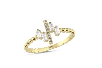 Senfoni Baget Tasarım Taşlı Yüzük