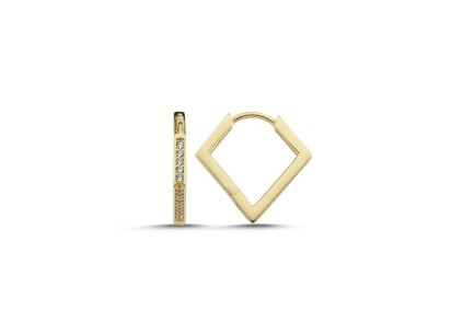 Üçgen Tasarım Halka Küpe