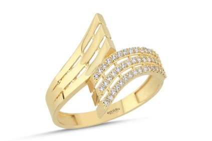 Çizgi Dalga Tasarım Yüzük