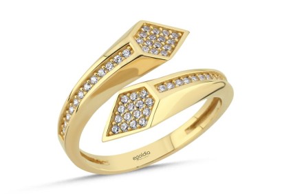 Yılan Tasarım Taşlı Yüzük