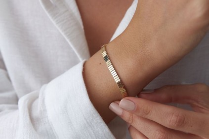 İtalyan Sıralı Balıksırtı Altın Bileklik