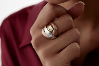 Üç Renk Oval Tasarım Yüzük