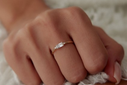 Baget Taşlı Tasarım Yüzük