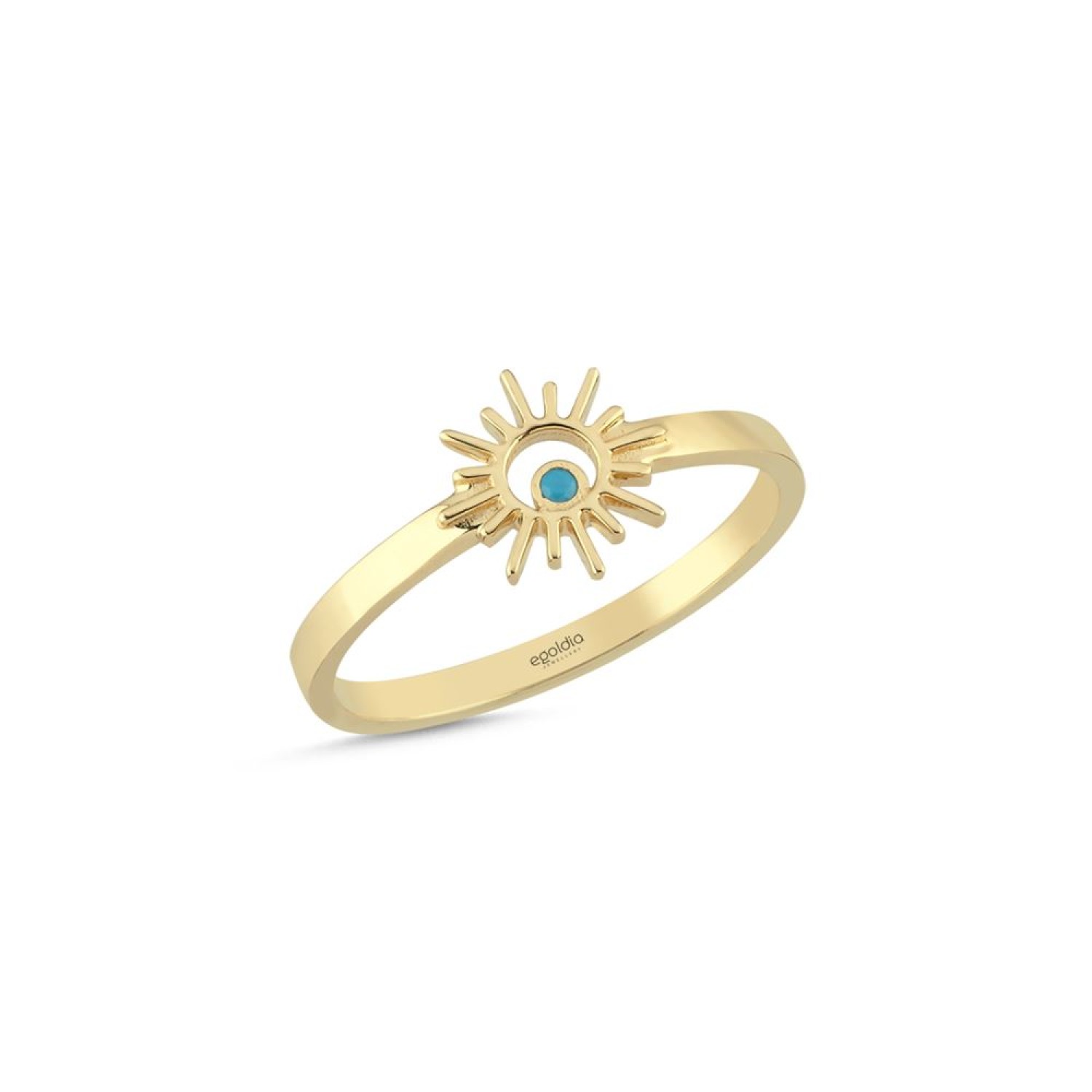 Güneş Firuze Taşlı Yüzük