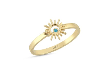 Güneş Firuze Taşlı Yüzük