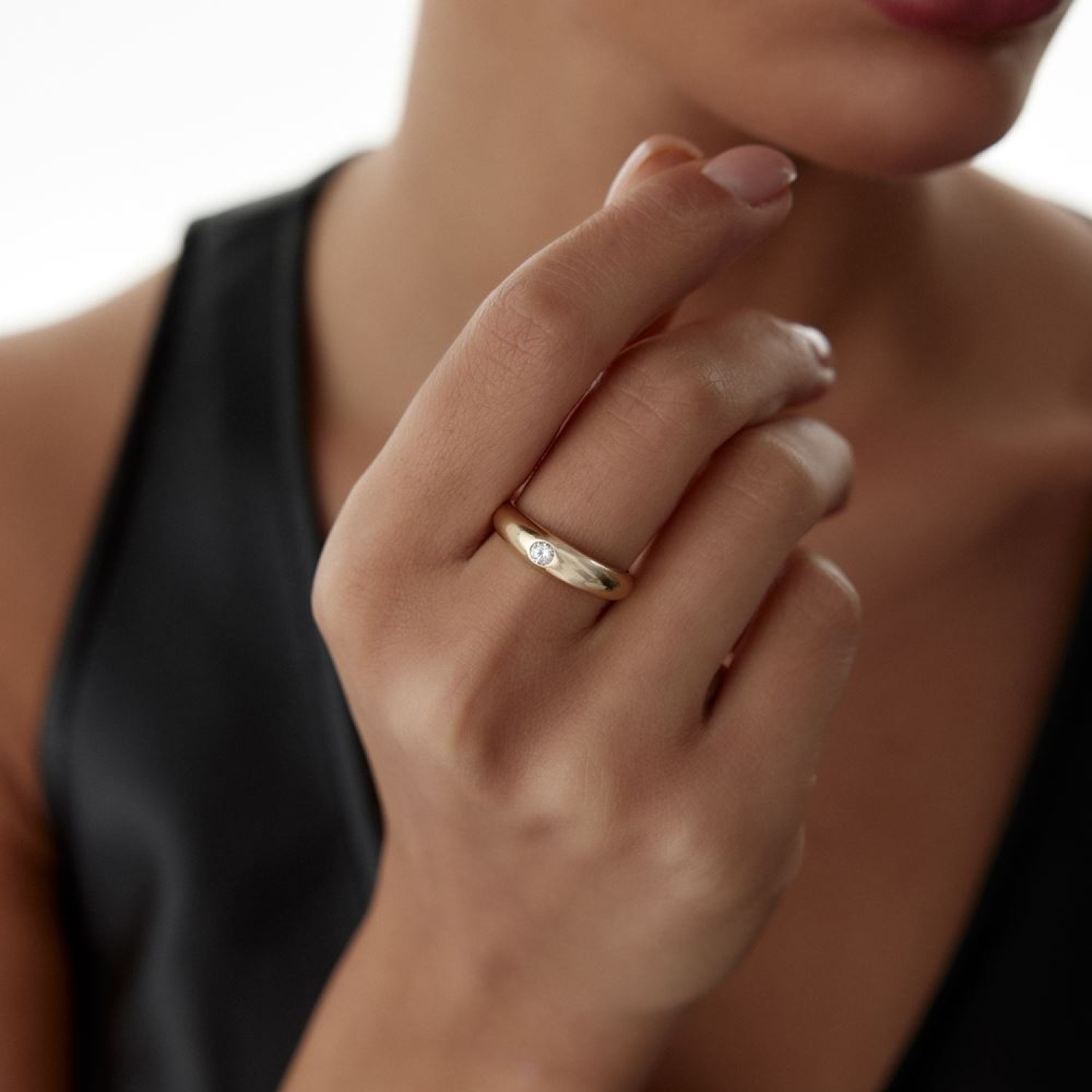 Damla Taşlı Tasarım Yüzük