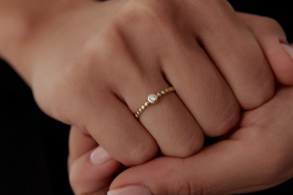 Oval Taşlı Burgu Yüzük