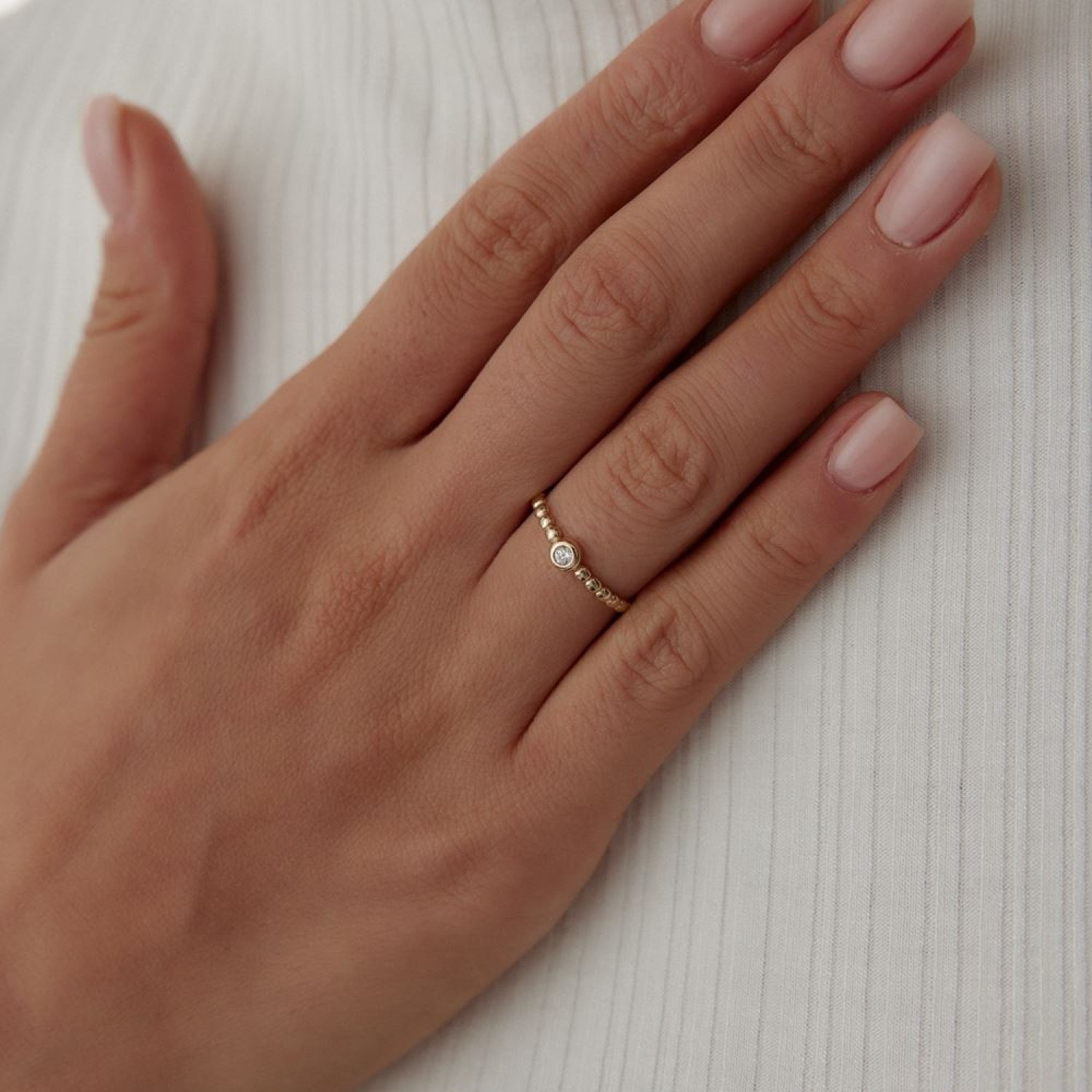 Oval Taşlı Burgu Yüzük