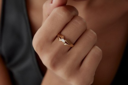 Damla Taşlı Tasarım Yüzük