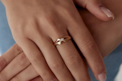 Damla Taşlı Tasarım Yüzük