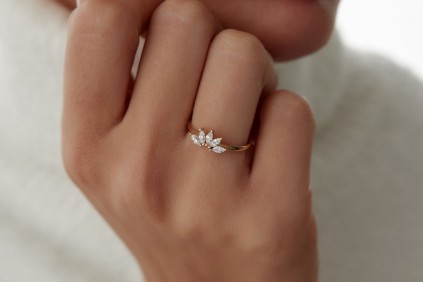 Damla Taşlı Tasarım Yüzük