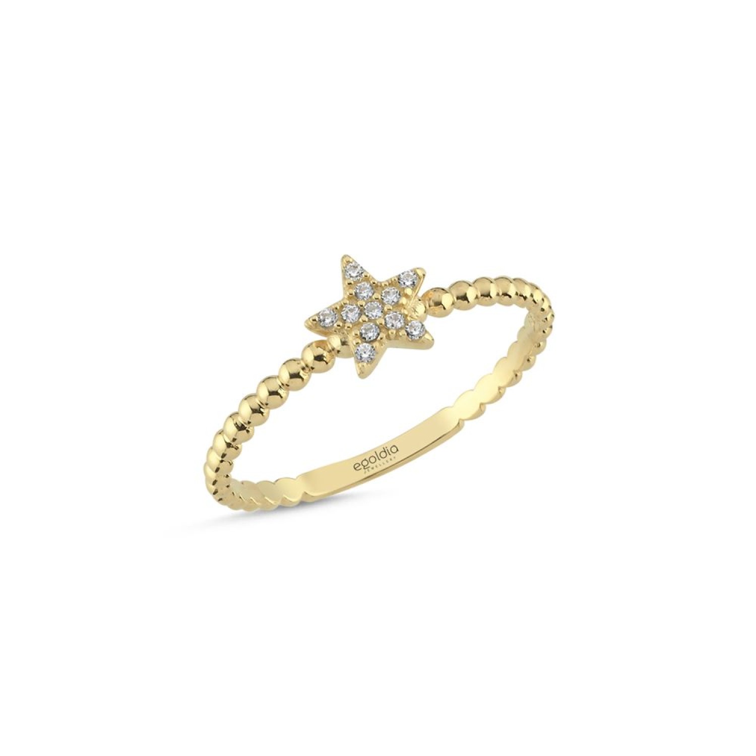 Yıldız Taşlı Nokta Tasarım Yüzük