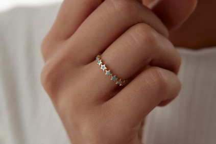 Yıldız Firuze Taşlı Yüzük