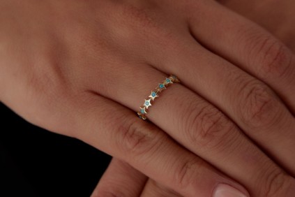 Yıldız Firuze Taşlı Yüzük