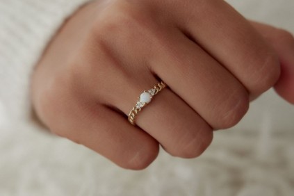 Gurmet Sedef Taşlı Yüzük