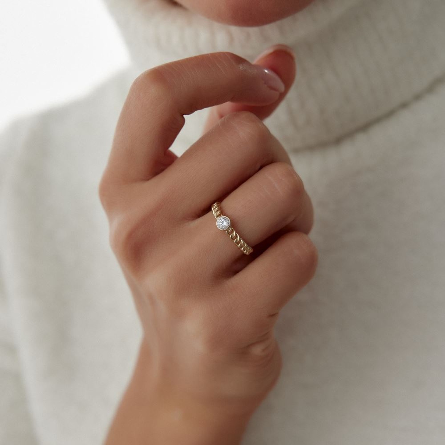 Gurmet Oval Taşlı Yüzük