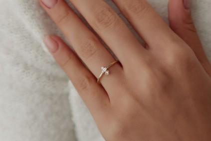 Baget Damla Taşlı Yüzük