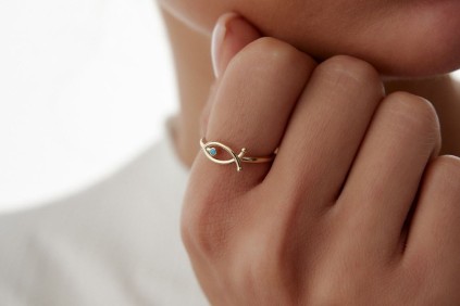 Firuze Taşlı Balık Yüzük