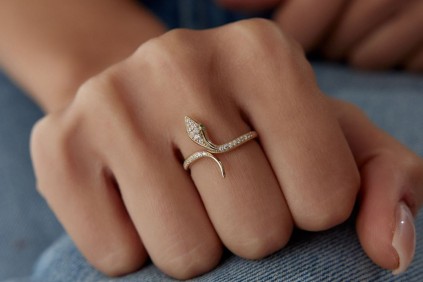 Taşlı Yılan Yüzük