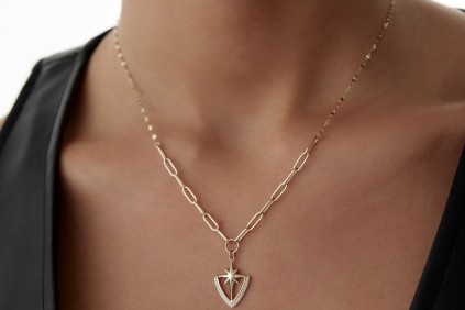 Kutup Yıldız Ataç Pullu Kolye