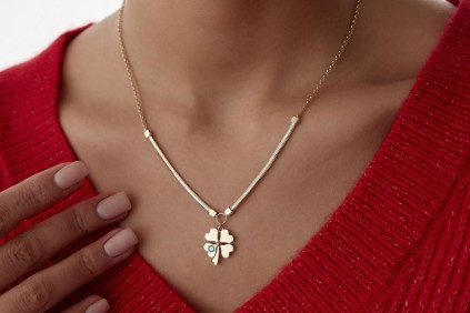 Balıksırtı Yonca Kolye