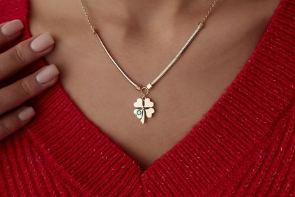 Balıksırtı Yonca Kolye