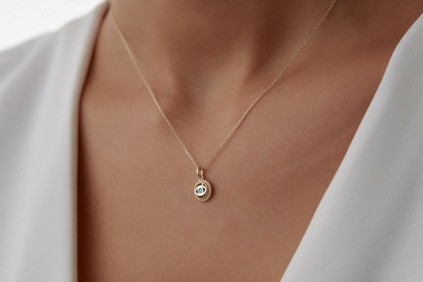 Göz Güneş Firuze Taşlı Kolye