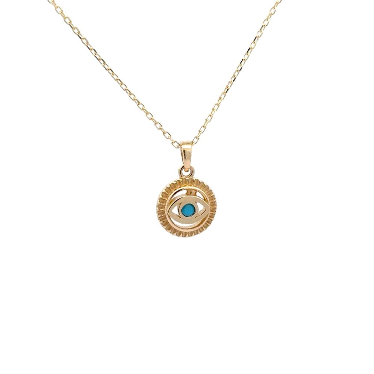 Göz Güneş Firuze Taşlı Kolye