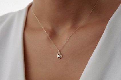 Göz Güneş Firuze Taşlı Kolye