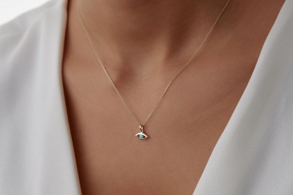 Göz Firuze Taşlı Kolye