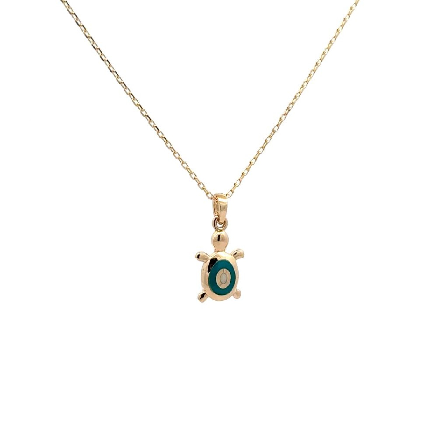 Kaplumbağa Mineli Tasarım Kolye