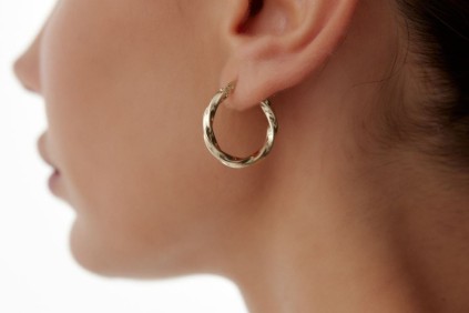 Burgu Tasarım Halka Küpe