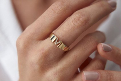 Harfli Altın Yüzük