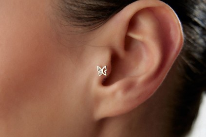 Kelebek Taşlı Piercing