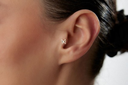 Kelebek Taşlı Piercing