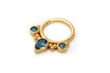 Mavi Damla Taş Helix