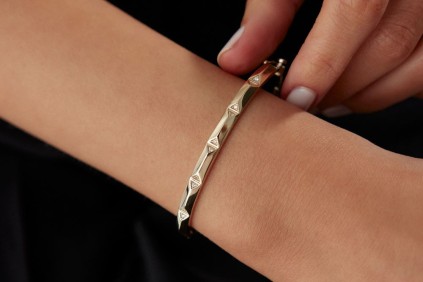 Taşlı Tasarım Kelepçe